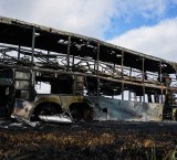 Se incendió un colectivo de larga distancia en la autopista a Buenos Aires