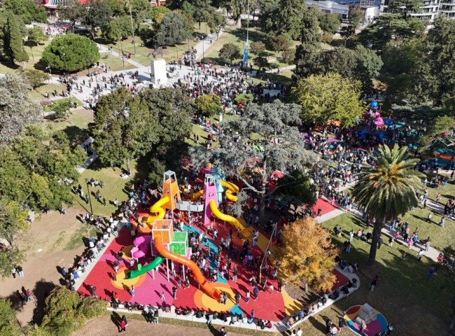 Venado Tuerto: inauguraron las obras de remodelación de la plaza San Martín