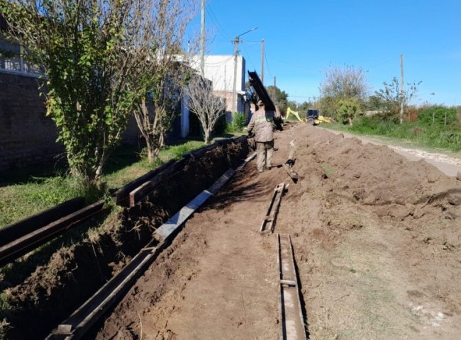 Obras de Cordón cuneta en barrio Virgen de Itatí