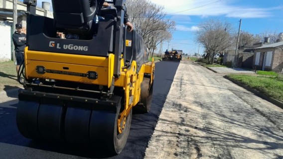 Nueva obra de pavimentación en el Barrio Malvinas